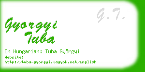 gyorgyi tuba business card